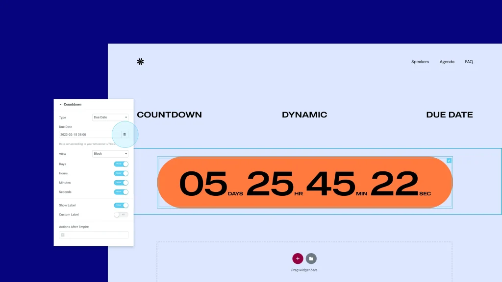 Elementor Pro countdown widget