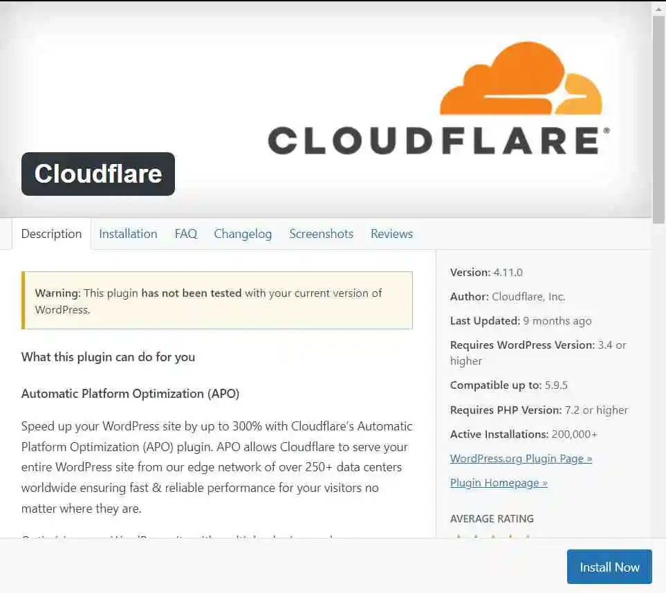 Installing Cloudflare Plugin