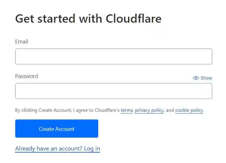 Sign Up for a Cloudflare Account