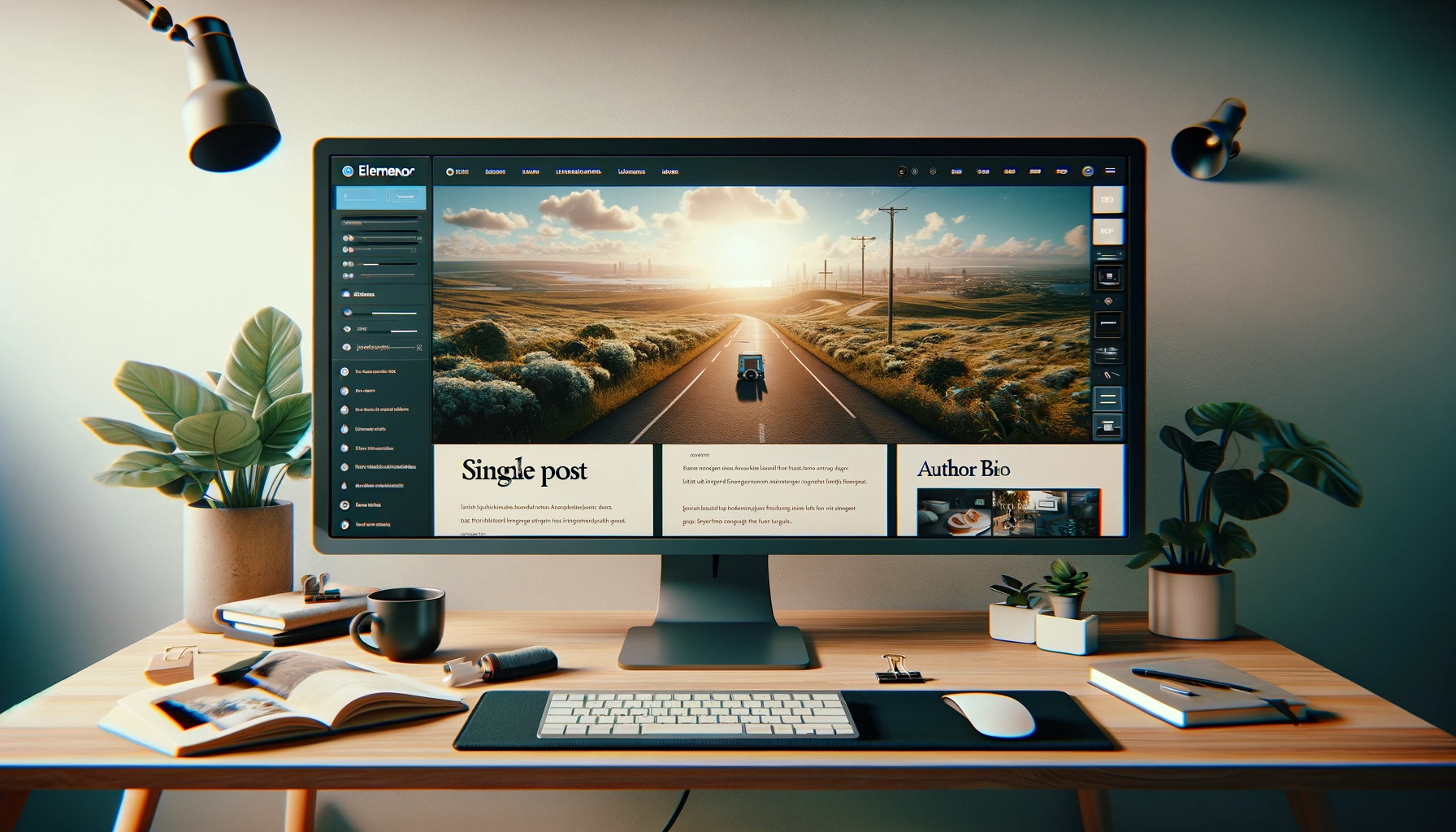 Elementor single post template